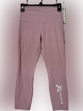 lululemon athletica Mauve-Pink Women's Leggings with White Logo